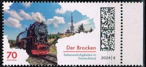 Germany 2024, Sc.# MNH, The Brocken and Train,  Hamburg, Michel#3817-8