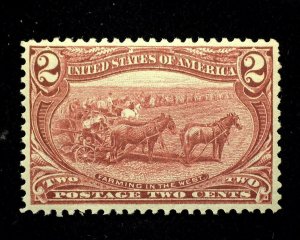 HS&C: Scott #286 Mint 2 Cent Trans Mississippi XF NH US Stamp