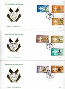 1983 Boy Scouts Rwanda 75th anniversary Imperf FDC