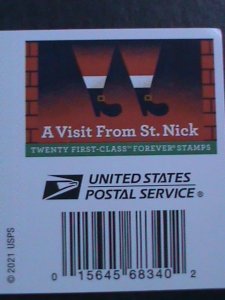 ​UNITED STATES-VISIT FROM ST.NICK-CHRISTMAS MNH PLATE BLOCK FOREVER STAMPS VF