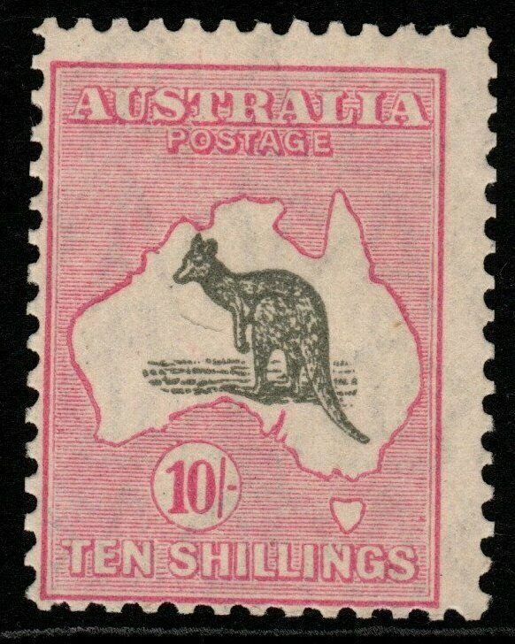 AUSTRALIA SG112 1929 10/= GREY & PINK MNH