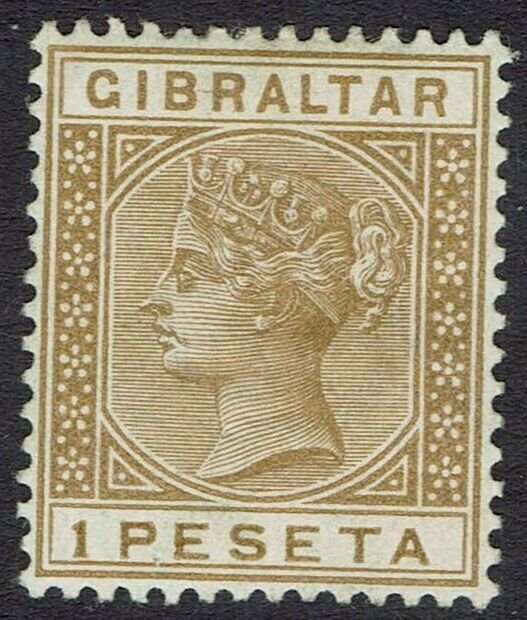 GIBRALTAR 1889 QV 1 PESETA 