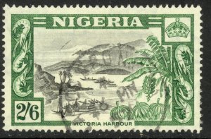 NIGERIA 1953 QE2 2s6d Victoria Harbor Pictorial Sc 88 VFU