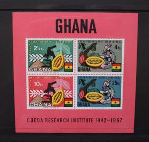  GHANA 1968 Cocoa Research. SOUVENIR SHEET. Mint Never Hinged. SGMS505.