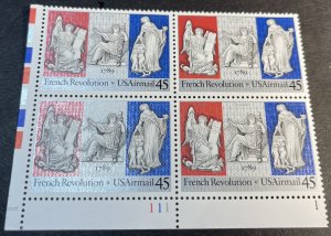 U.S.# C120-MINT NEVER/HINGED-LL PLATE # BLOCK OF 4( PL # 1111)-1989