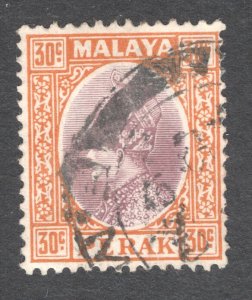 Malaya - Perak, Scott #78  VF, Used,  30 cent orange & dark violet ....  4990045