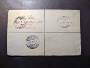 1903 Registered British Natal South Africa Cover Shepstone to Grunberg Germany