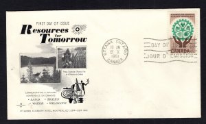 Canada #395 (1961 Resources issue) unaddressed Rosecraft cachet FDC