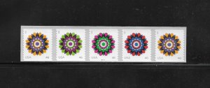 US Stamps: #4722-25; 46c 2013 Kaleidoscope Flowers Coil Issue; PNC5 #S11111; MNH