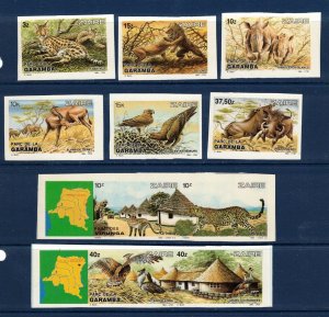 Zaire Sc 1131-8 MNH Set of 1984 - Wild Animals, Map -HJ06