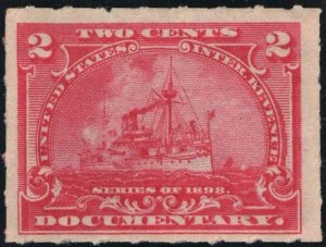 R164 2¢ Documentary Stamp (1898) Uncancelled/No Gum