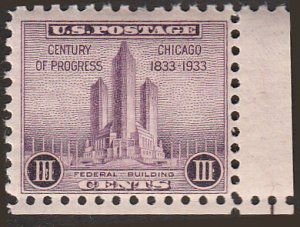 # 729 MINT NEVER HINGED ( MNH ) Violet Century Of Progress