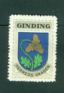 Denmark. Poster Stamp 1940/42. Mnh. District: Ginding. Coats Of Arms:Oak, Acorns