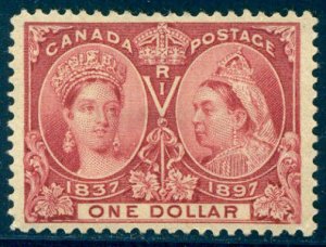 CANADA #61 CHOICE MInt VF/XF - 1897 $1.00 Jubilee