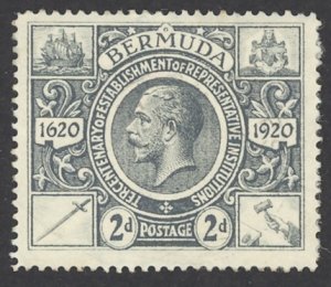 Bermuda Sc# 74 MH 1921 2p King George V