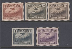 Ecuador 1937 Condor Airmail Set LM Mint. Scott C51-C56