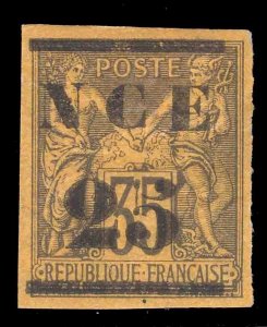 MOMEN: FRENCH COLONIES NEW CALEDONIA SC #4 1881-3 MINT OG H LOT #66074