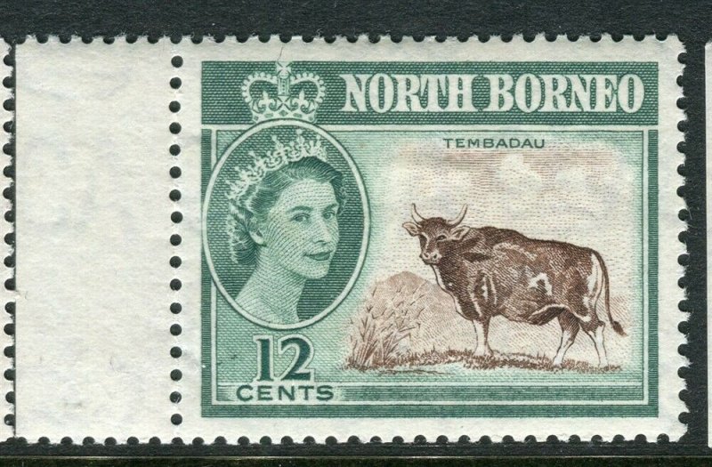 NORTH BORNEO; 1961 early QEII issue fine Mint hinged Marginal value, 12c
