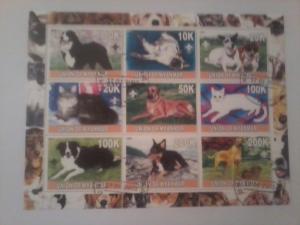 MYANMAR SHEET USED DOGS
