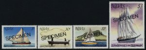 Nevis 114-7 Specimen o/p MNH Boats, Yachts