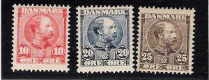 Denmark  Scott# 65-67  Used  (Short Set)