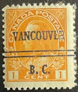 Canada #105 *MNH DG* Single King George V Precancel Vancouver Canada L17