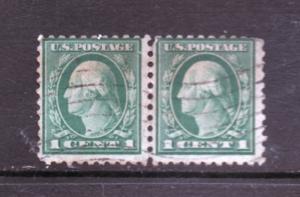 Scott # 462 used pair  Washington Franklin issue  1916