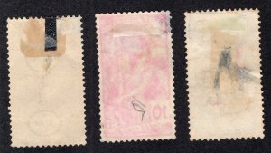 Switzerland 1900 Set of 3 UPU Issue, Scott 98-100 used, value = $53.50