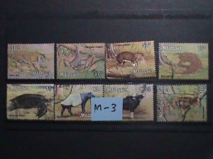 ​MALAYSIA STAMP:1979 SC# 176-82 WILD ANIMALS COMPLETE USED SET-RARE-VERY FINE