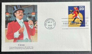CIRCUS #2751 APR 6 1993 WASHINGTON DC FIRST DAY COVER (FDC) BX3-2