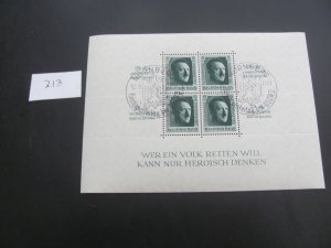 GERMANY 1936 USED SC B106 SS XF 60 EUROS (213)