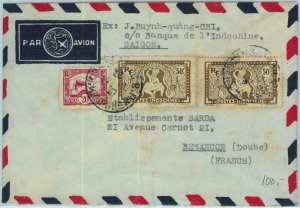 91257 -  INDOCHINE - Postal History - AIRMAIL  COVER  to FRANCE 1937