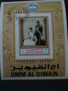 ​UMM AL QIWAIN-1971 2500TH ANNIV: PERSIAN EMPIRE -CTO-IMPERF S/S VF-LAST ONE