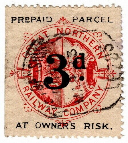 (I.B) Great Northern Railway : Prepaid Parcel 3d