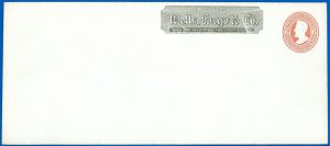 WELLS FARGO & CO Imprint Cover, Scott 6¢ Red #U85, See Scan for Die/Size/Knife