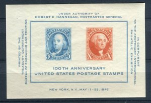 USA; 1947 . Stamp Anniversary issue fine MINT MNH SHEET