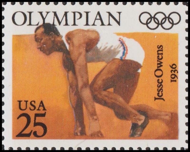 US 2496 Olympians Jesse Owens 25c single MNH 1990