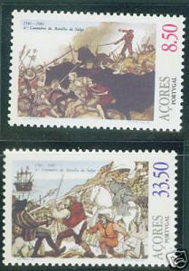 AZORES  Scott 323-4  MNH** 1981 Battle stamps CV$2.05