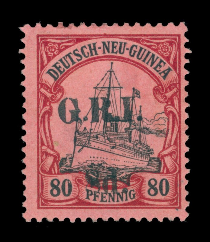 German Colonies - NEW BRITAIN G.R.I.  NEW GUINEA  8p/ 80pf lake  Sc# 11 mint MH 