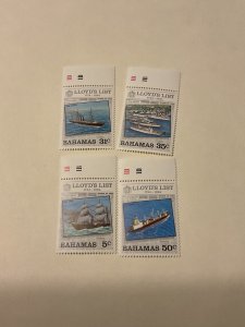 Bahamas Lloyd’s List set of 4, 1984, #555-558, MNH