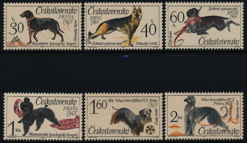 Czechoslovakia 1312-7 MNH Dogs