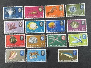 BARBADOS # 267a-280B-MINT/NEVER HINGED--COMPLETE SET---1966-69