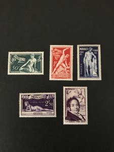 Monaco 1948 #209-13 MNH, CV $12.50