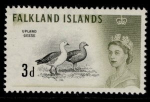 FALKLAND ISLANDS QEII SG197, 3d black & olive, M MINT.