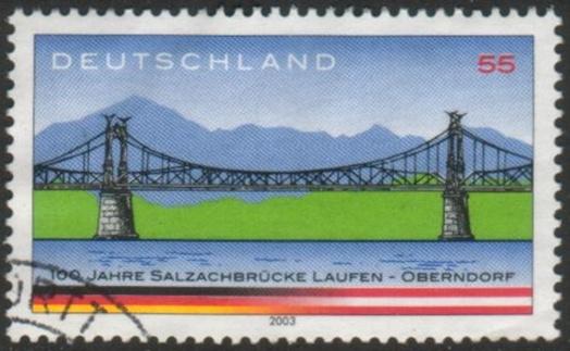 Germany#2245 - Salzach River Bridge - Used (Ge-L) 