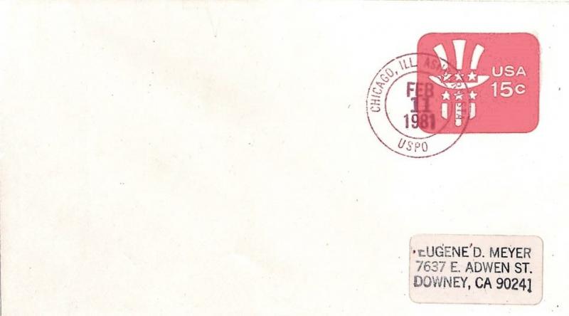 United States Illinois Ashburn Sta. Chicago 1981 violet double ring  Postal S...