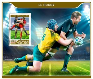 TOGO - 2016 - RUGBY - 1 STAMP - M/S -