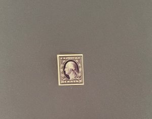 345, Washington, Deep Violet, Mint, Prev Hinged, Fine, CV $55.00