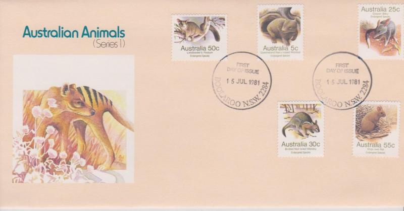 Australia 1981 Australian Animals Series I First Day Covers Set of 2