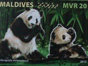 ​MALDIVES-2017 SC# 3998-BEAUTIFUL LOVELY GIANT PANDAS CTO SHEET VF LAST ONE